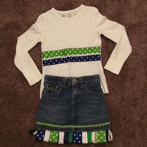 Girls Boutique Skirt Set
